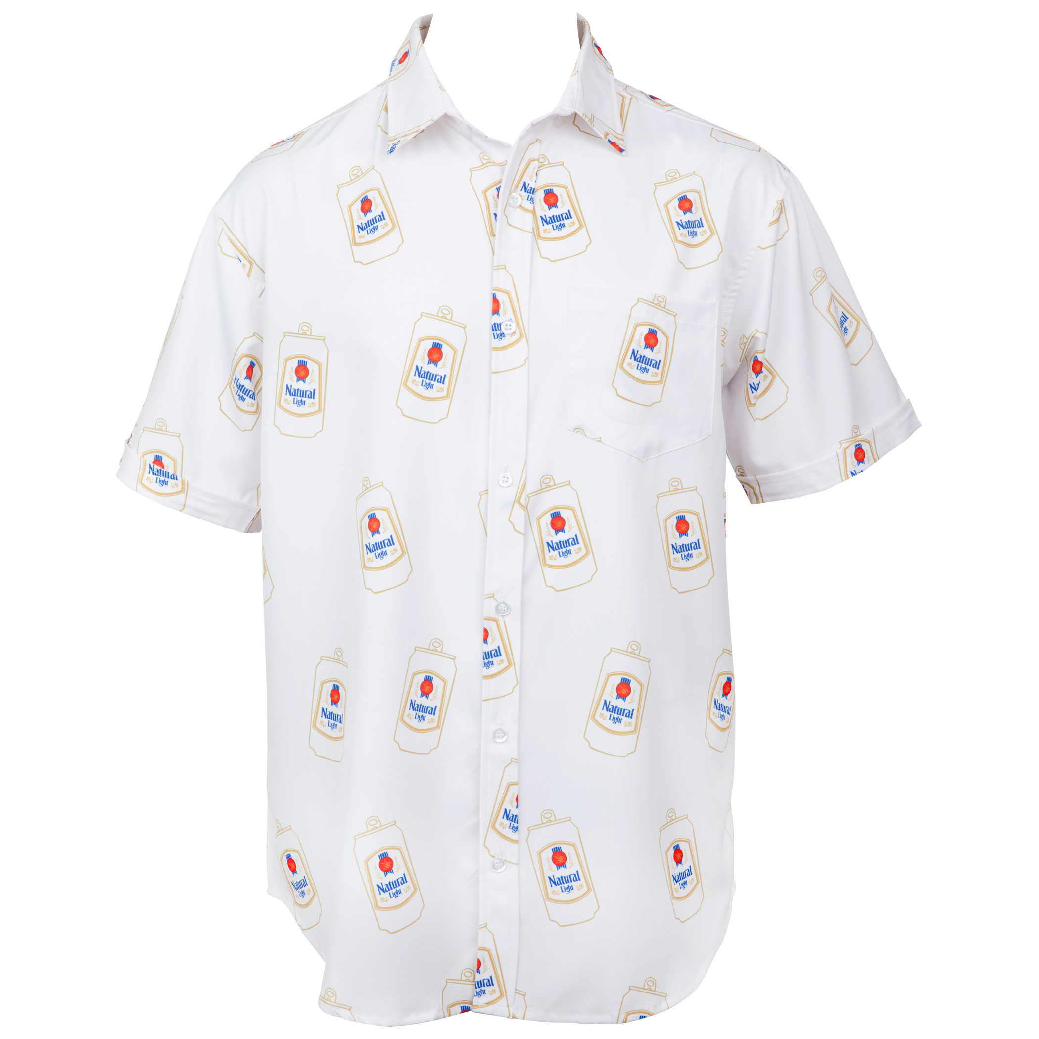 Natural Light Vintage Can All Over Print Hawaiian Shirt
